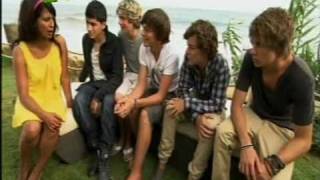 The XFactor 2010  One Direction Interview Xtra Factor [upl. by Kcyrred]