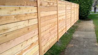 Horizontal cedar fence [upl. by Nahaj]