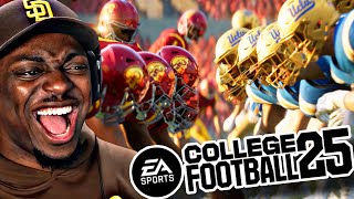 Tray Reacts to EA Sports College Football 25 Reveal Trailer [upl. by Adnohryt]