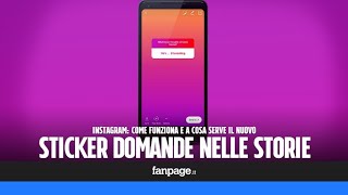 Instagram arriva lo sticker quotDomandequot nelle storie come funziona e a che serve [upl. by Hueston361]