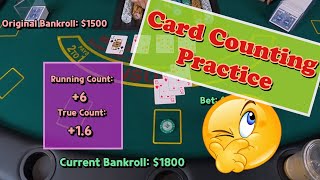 Blackjack Card Counting Practice Lets improve blackjack skills [upl. by Ettevey981]