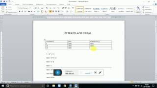 Extrapolacion Lineal con Word [upl. by Kcirdorb573]