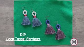 DIY Loop Tassel Earrings  Maria Antoinette TV [upl. by Akalam18]