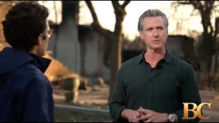 California Gov Newsom requests nearly 40 billion in wildfire recovery funding in letter to Congress [upl. by Neeoma297]