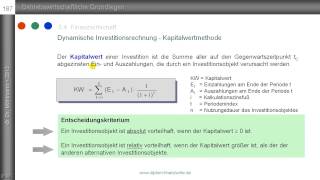 Kapitalwertmethode  Zahlungsströme  Prämissen  Abzinsung  Kalkulationszinssatz [upl. by Brina]