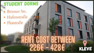 STUDY IN GERMANY Cost of Rent amp Student Dorms in Kleve RhineWaal University [upl. by Latsirk302]