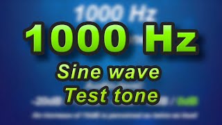 1000 Hz 1 kHz Sinewave Speaker Test [upl. by Lauter]