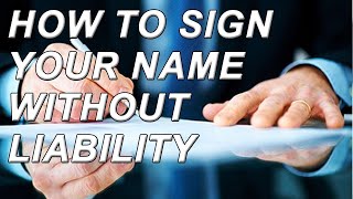 HOW TO SIGN YOUR SIGNATURE WITHOUT LIABILITY [upl. by Hannaj858]