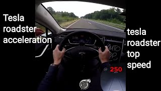 tesla roadster acceleration  tesla roadster top speed 250 [upl. by Tratner]