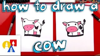 How To Draw A Cartoon Cow [upl. by Irollam]