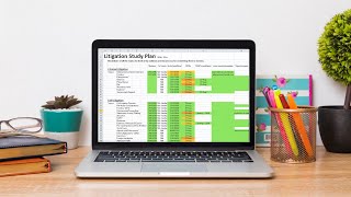 How to create the perfect STUDY PLAN using Excel  Step by step plan to A grades  LPC [upl. by Ahsekan]