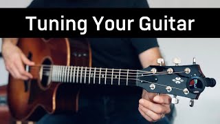 HOW TO tune your guitar with a tuner SNARK headstock style tuner is awesome [upl. by Kery]