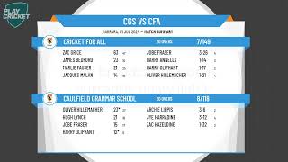 Caulfield Grammar School v Cricket For All [upl. by Tyrone]