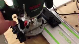 Bosch POF 1400 mit Festool Führungsschiene [upl. by Halliday804]