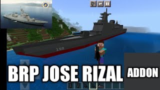 BRP Jose Rizal Frigate Ship Addon for Minecraft PE  Creator Crafter321 [upl. by Ayatan]