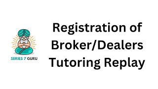 Registration Of BrokerDealer amp Agents of BrokerDealers Series 636566 Exams [upl. by Ramled]