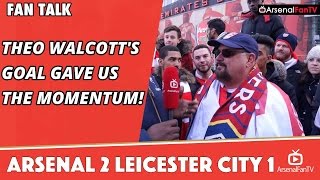 Theo Walcotts Goal Gave Us The Momentum  Arsenal 2 Leicester City 1 [upl. by Sirrad]