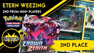 2nd Place Eternatus VMAX  Weezing deck From Knoxville is BUSTED Pokemon TCG [upl. by Ayocal]