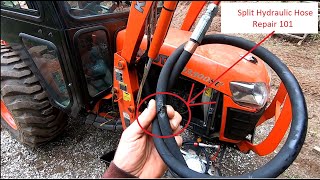 DIY Easy Tractor Hydraulic Hose Repair [upl. by Grady638]