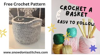 Crochet Basket For Beginners Quick amp Easy To Make [upl. by Nayar]