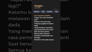 lirik lagu kangen dewa 19 [upl. by Jeffries]