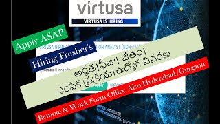 VIRTUSA CONTENT CURATION ANALYST Recruitment [upl. by Shayn268]