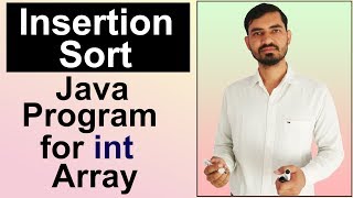 Insertion Sort Algorithm With Java Program by Deepak [upl. by Anawk]