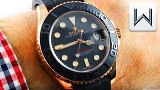 Rolex Yacht Master 37mm MidSize Silicon55Hour 268655 Luxury Watch Review [upl. by Westney]