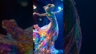 A Woman Fuses with A Chameleon on AGT americagottalent agt magic talent shorts [upl. by Fanestil]