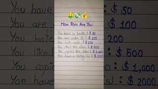 how rich are you 🤑💰💸 edit art drawing trending painting subscribe shorts views [upl. by Sirotek895]