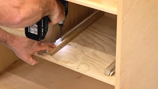 How To UnderMount Drawer Slides  Woodworking [upl. by Eppillihp]