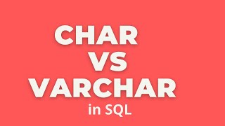 Difference between Char and Varchar datatypes  SQL Server [upl. by Ecirtnahs]