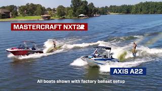 Malibu Axis A22 vs Mastercraft NXT22 [upl. by Htes]