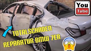 Bmw 7er Serie F01 750i Totalschaden Unfall Reparatur  Full Body Repair Car Crash [upl. by Hildegarde]