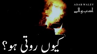 Kun Roti Ho  Sad Urdu Poetry  Adab Waley  Best Voice [upl. by Seabrooke389]