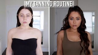 MY SELF TANNING ROUTINE [upl. by Jeremie340]