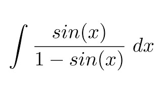 Integral of sinx1sinx trigonometric identities  substitution [upl. by Holmun940]