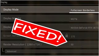 STOP Warzone from Changing Settings Warzone Render Resolution amp Display Mode Fix [upl. by Etteiram]