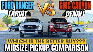 2024 Ford Ranger Lariat VS GMC Canyon Denali Which Mid Size Truck Gives You More For The money [upl. by Babby]