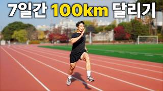 7일 동안 100km를 달리면 생기는 일 [upl. by Neyud]