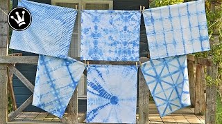 DIY Shibori Färbetechnik  Batiken  Stoff färben  Geschirrtücher batiken  HowTo [upl. by Pease159]