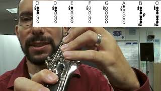 Concert BFlat Major Scale  Clarinet Tutorial amp Note Map [upl. by Porty]