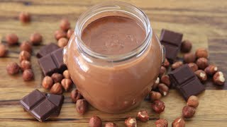 How to Make Homemade Nutella  Chocolate Hazelnut Spread Recipe [upl. by Ahtnahc]