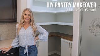 DIY Pantry Makeover  Home With Stefani [upl. by Markland]