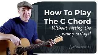 How to Play the C Chord  Guitar for Beginners [upl. by Seravaj]