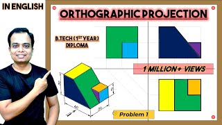 Orthographic ProjectionProblem 1 [upl. by Anairb]