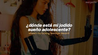 brutal  Olivia Rodrigo Español  Lyrics [upl. by Anelrats29]