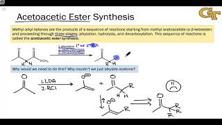 1110 Acetoacetic Ester Synthesis [upl. by Silsby]