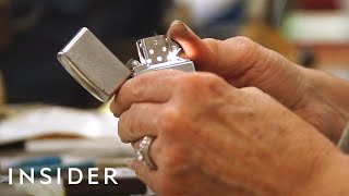 How Zippo Lighters Are Made  The Making Of [upl. by Airun906]