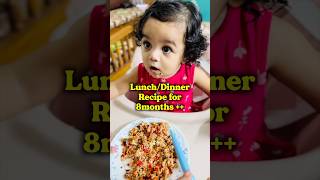 Healthy Lunch Dinner Recipe for 8 month baby toddler 🍛 shorts [upl. by Anaicilef]